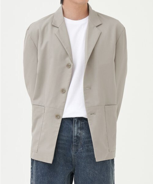 OVERSIZED COMFORT BLAZER (BEIGE)