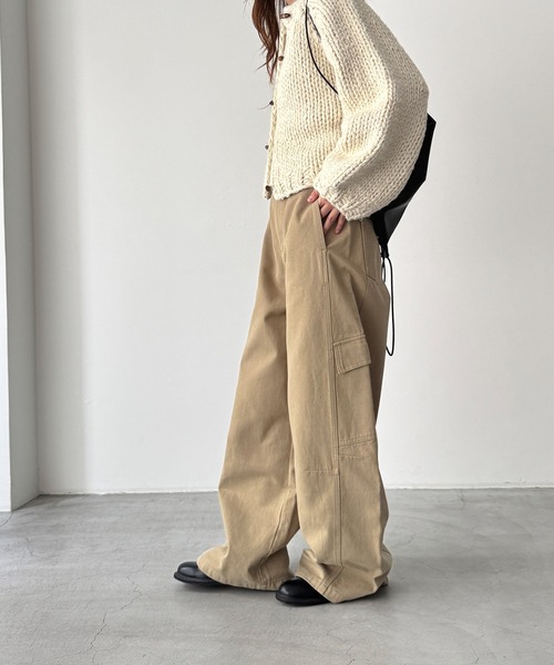 CANAL JEAN(キャナルジーン)の「El mar ヘビーツイルカーゴパンツ(カーゴパンツ・レディース・ベージュ・SMALL/MEDIUM)」の2枚目の写真