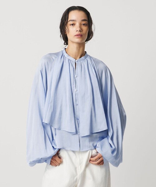 AEWEN MATOPH（イウエン マトフ）の「＜AEWEN MATOPH＞スカーフ ラグランブラウス ‐ウォッシャブル‐（シャツ/ブラウス・レディース・ライトブルー/ネイビー/ライトピンク・FREE）」の2枚目の写真