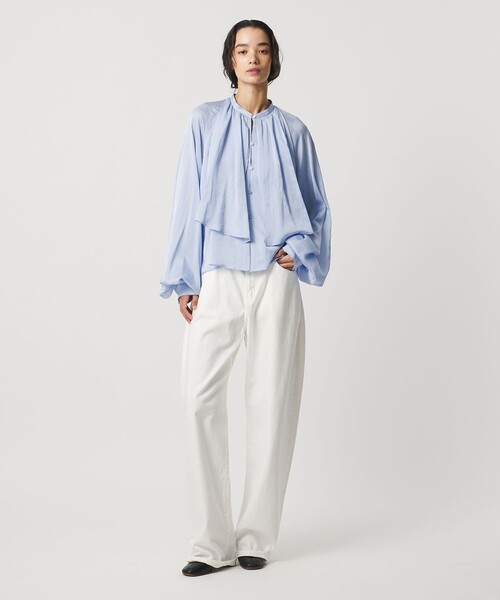 AEWEN MATOPH（イウエン マトフ）の「＜AEWEN MATOPH＞スカーフ ラグランブラウス ‐ウォッシャブル‐（シャツ/ブラウス・レディース・ライトブルー/ネイビー/ライトピンク・FREE）」の9枚目の写真