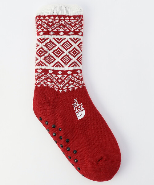 THE NORTH FACE(ザノースフェイス)の「THE NORTH FACE/ザ・ノース・フェイス Nuptse Bootie Socks SE ヌプシ ブーティ ソックス(ソックス/靴下・メンズ・レッド/ネイビー・MEDIUM/SMALL)」の4枚目の写真
