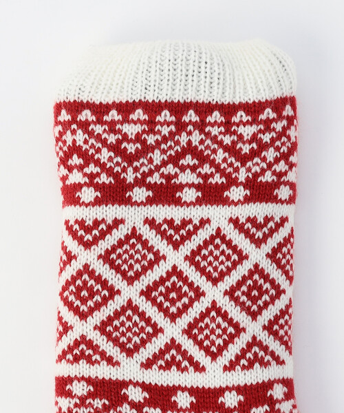 THE NORTH FACE(ザノースフェイス)の「THE NORTH FACE/ザ・ノース・フェイス Nuptse Bootie Socks SE ヌプシ ブーティ ソックス(ソックス/靴下・メンズ・レッド/ネイビー・MEDIUM/SMALL)」の5枚目の写真