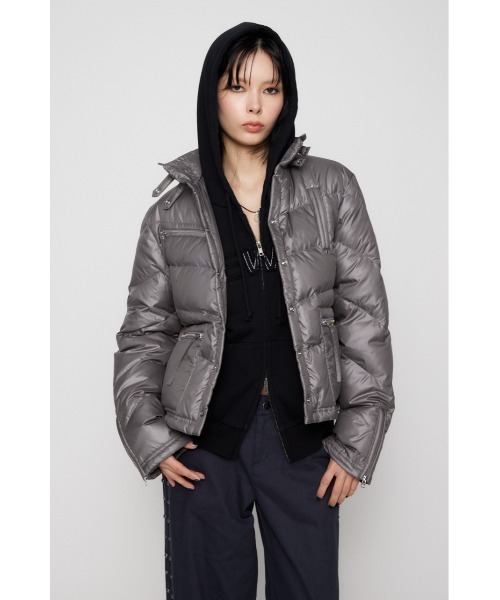 LAGUA GEM（ラグアジェム）の「LIGHT COMPACT DOWN ジャケット（ダウンジャケット/コート・レディース・グレー/アイボリー/ブラック・FREE）」の13枚目の写真