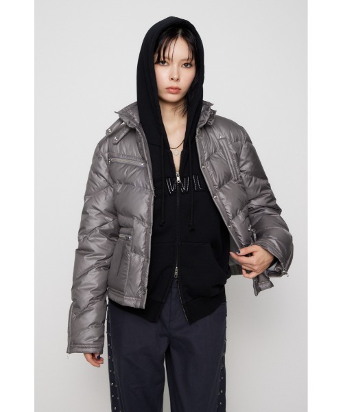 LAGUA GEM（ラグアジェム）の「LIGHT COMPACT DOWN ジャケット（ダウンジャケット/コート・レディース・グレー/アイボリー/ブラック・FREE）」の14枚目の写真