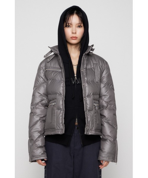 LAGUA GEM（ラグアジェム）の「LIGHT COMPACT DOWN ジャケット（ダウンジャケット/コート・レディース・グレー/アイボリー/ブラック・FREE）」の12枚目の写真