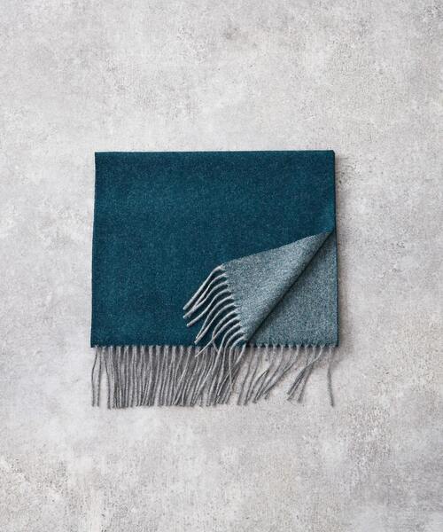 MEN'S MELROSE（メンズメルローズ）の「カシミヤリバーシブルマフラー（マフラー・メンズ・ブルーグリーン/ブラック/ワインレッド/ネイビー・9）」の21枚目の写真