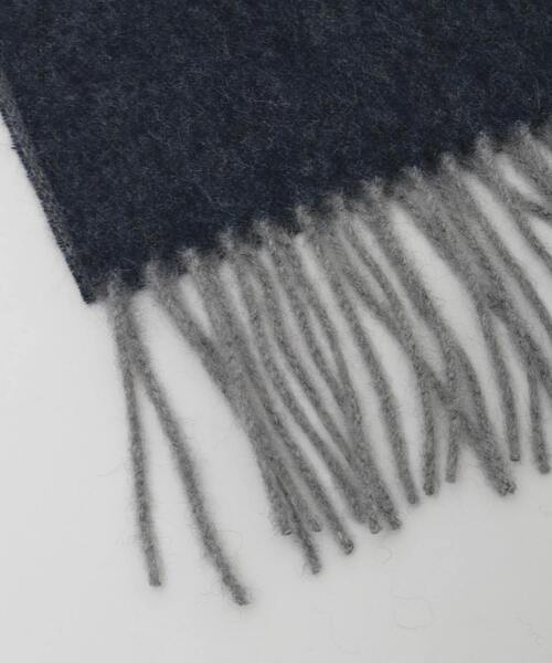 MEN'S MELROSE（メンズメルローズ）の「カシミヤリバーシブルマフラー（マフラー・メンズ・ブルーグリーン/ブラック/ワインレッド/ネイビー・9）」の7枚目の写真