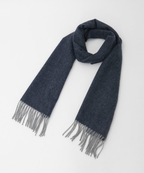 MEN'S MELROSE（メンズメルローズ）の「カシミヤリバーシブルマフラー（マフラー・メンズ・ブルーグリーン/ブラック/ワインレッド/ネイビー・9）」の6枚目の写真