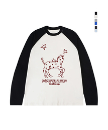 [ユニセックス]ドットポニー ヴィンテージ ロングスリーブ Tシャツ_5カラー