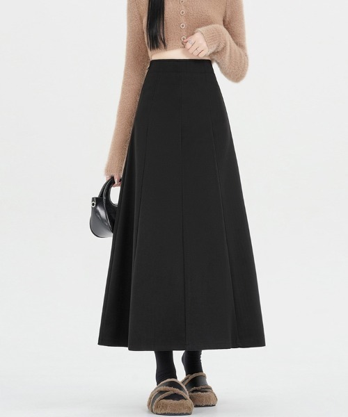 ONEP STAR(ワンピスター)の「Aラインミディスカート(スカート・レディース・ダークグレー/ブラック・SMALL/MEDIUM/LARGE/X-LARGE)」の1枚目の写真