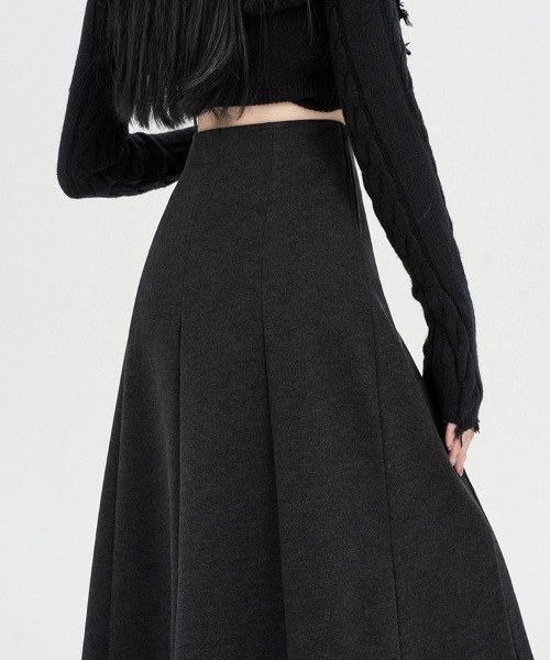 ONEP STAR(ワンピスター)の「Aラインミディスカート(スカート・レディース・ダークグレー/ブラック・SMALL/MEDIUM/LARGE/X-LARGE)」の4枚目の写真