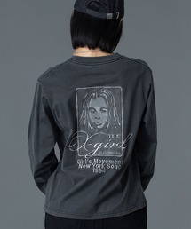 PIGMENT DYED FACE AND LOGO SQUARE PATCH L/S TEE