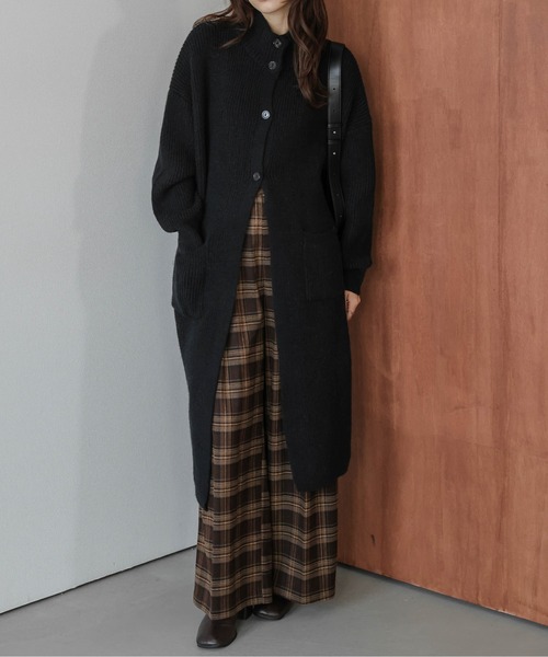 AMELY(エミリー)の「ロングニットカーディガン(カーディガン/ボレロ・レディース・グレー/アイボリー/ブラック/ブラウン・フリー)」の6枚目の写真