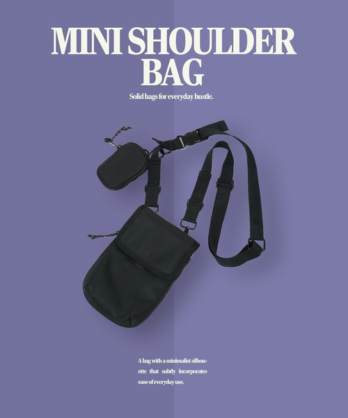 jiggys shop(ジギーズショップ)の「撥水加工 ミニショルダーバッグ ミニポーチ付き(ショルダーバッグ・メンズ・ブラック・FREE)」の2枚目の写真