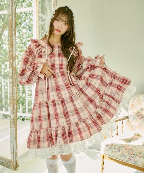 クティールとレトロ】アソートティアードリボンミニワンピース