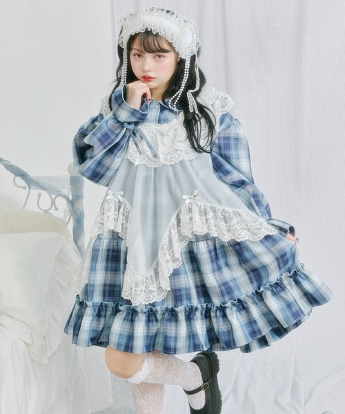 ♡24時間以内発送♡ クティールとレトロ アソートティアードリボンミニワンピース クティールとレトロ】【セット着用可】アソートティアードリボンミニ