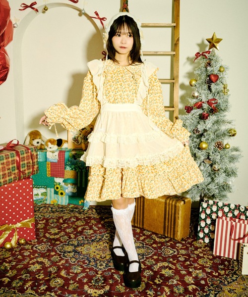 クティールとレトロ】アソートティアードリボンミニワンピース