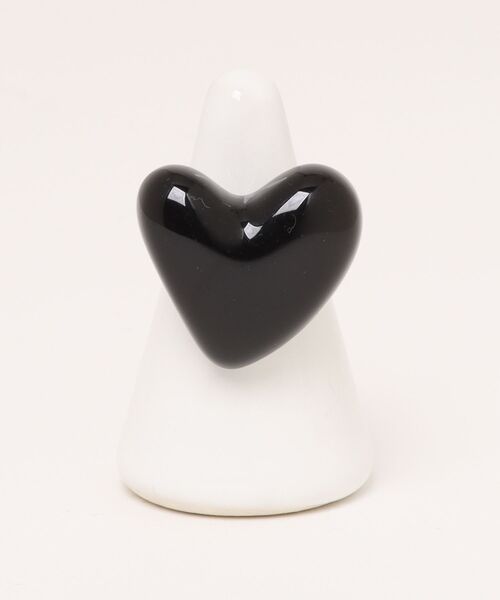 LOWRYS FARM(ローリーズファーム)の「ガラスフウリング 612875(リング・レディース・ホワイト/ホワイト系その他/ブラック・FREE)」の3枚目の写真