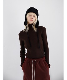 color rib turtle knit
