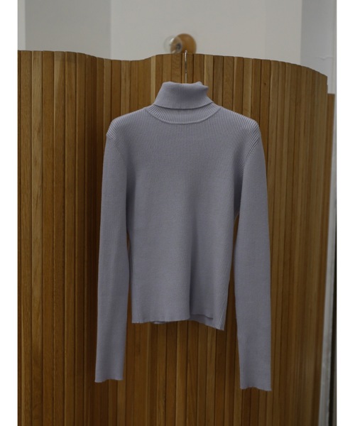Katrin TOKYO(カトリーントーキョー)の「color rib turtle knit(ニット/セーター・レディース・ダークブラウン系/グリーン/パープル/アイボリー・FREE/XS)」の4枚目の写真