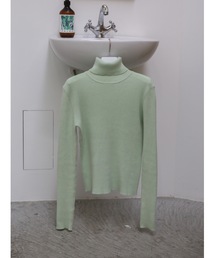 color rib turtle knit