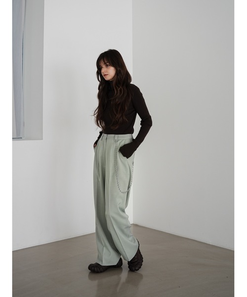 Katrin TOKYO(カトリーントーキョー)の「color rib turtle knit(ニット/セーター・レディース・ダークブラウン系/グリーン/パープル/アイボリー・FREE/XS)」の13枚目の写真