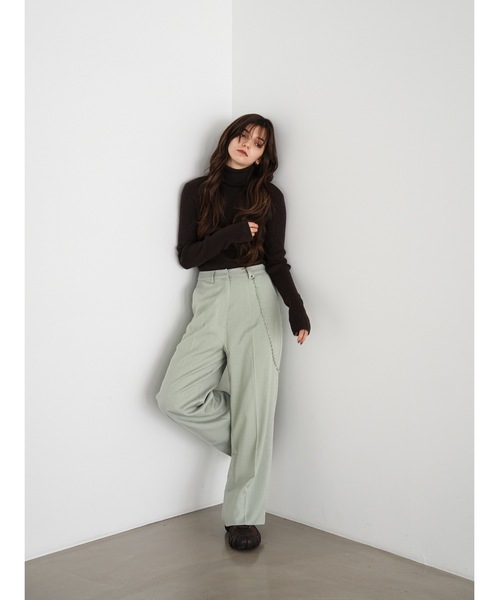 Katrin TOKYO(カトリーントーキョー)の「color rib turtle knit(ニット/セーター・レディース・ダークブラウン系/グリーン/パープル/アイボリー・FREE/XS)」の11枚目の写真