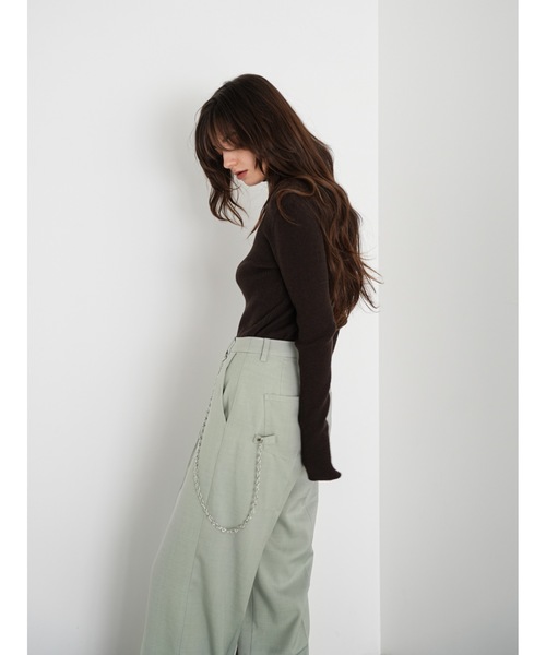 Katrin TOKYO(カトリーントーキョー)の「color rib turtle knit(ニット/セーター・レディース・ダークブラウン系/グリーン/パープル/アイボリー・FREE/XS)」の12枚目の写真
