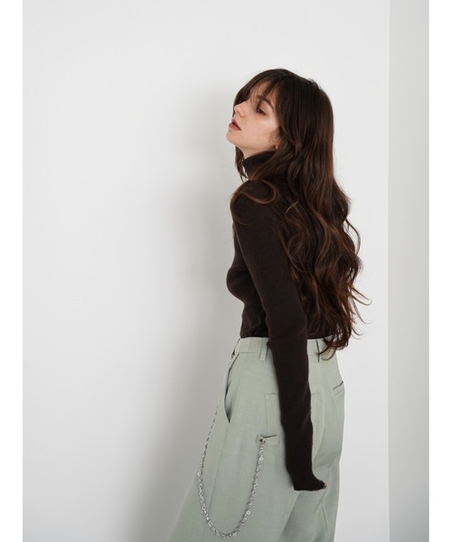 Katrin TOKYO(カトリーントーキョー)の「color rib turtle knit(ニット/セーター・レディース・ダークブラウン系/グリーン/パープル/アイボリー・FREE/XS)」の10枚目の写真