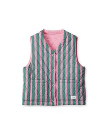SNAPPY CUDDLE（スナッピーカードル）の「Fluffy Croissant Reversible Vest (Rose Hip)（ダウンベスト）」