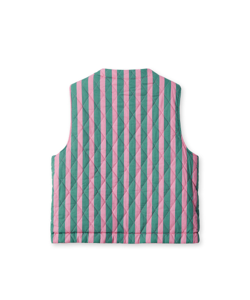 Fluffy Croissant Reversible Vest (Rose Hip)（ダウンベスト