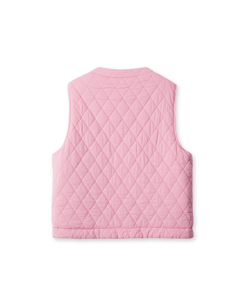 Fluffy Croissant Reversible Vest (Rose Hip)（ダウンベスト