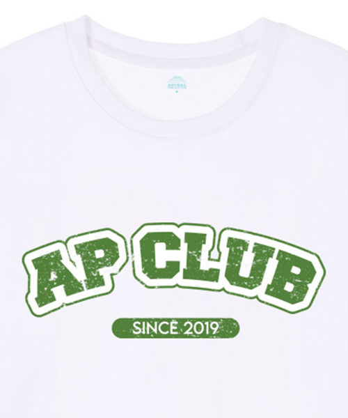 ASTRAL PROJECTION（アストラルプロジェクション）の「[オーバーサイズ]エイピークラブ 13番手 綿 ラウンドネック 半袖Tシャツ_ホワイト（Tシャツ/カットソー・メンズ・その他・X-LARGE/XX-LARGE/LARGE/MEDIUM）」の3枚目の写真