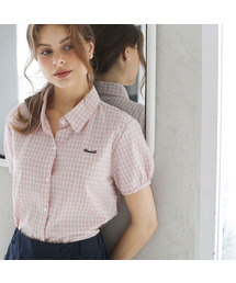 Seersucker check short-sleeve shirt_2 Colors