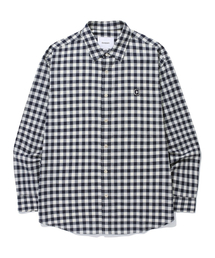 ギンガムチェックシャツネイビー