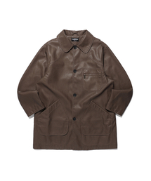 NICE GHOST CLUB（ナイスゴーストクラブ）の「PU LEATHER WORK CAR COAT_BROWN(NG2FFUB840A)（ライダースジャケット）」