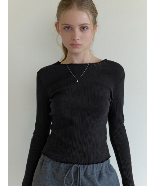 RE_L(リエル)の「Riff wave t-shirt (black)(Tシャツ/カットソー・レディース・ブラック・FREE)」の1枚目の写真