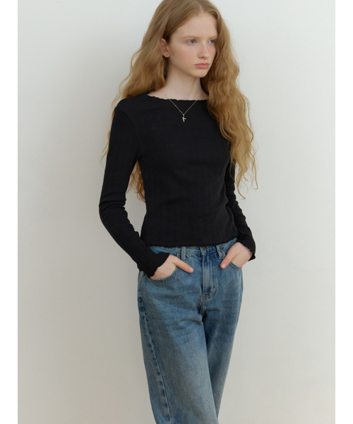 RE_L(リエル)の「Riff wave t-shirt (black)(Tシャツ/カットソー・レディース・ブラック・FREE)」の3枚目の写真