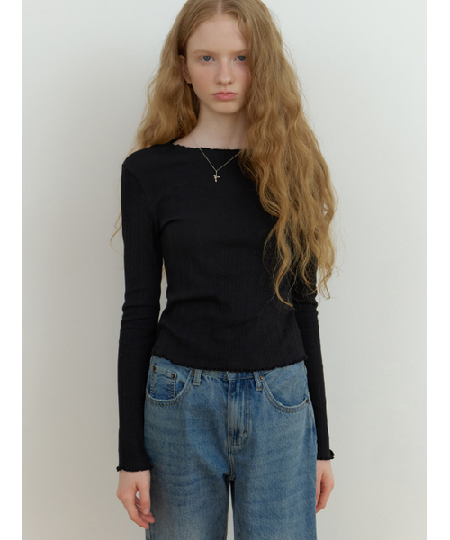 RE_L(リエル)の「Riff wave t-shirt (black)(Tシャツ/カットソー・レディース・ブラック・FREE)」の2枚目の写真