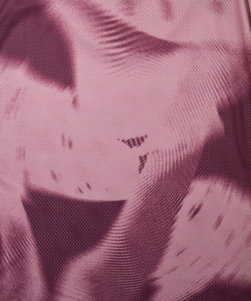 PHYSICAL DEPARTMENT(フィジカル デパートメント)の「マッシュルームメッシュサテンミックス半袖Tシャツ_バーガンディ(Tシャツ/カットソー・レディース・その他・SMALL/MEDIUM/LARGE/X-LARGE)」の7枚目の写真