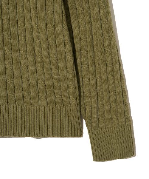 YALE(イェール)の「ケーブルポロニット_カーキ(ニット/セーター・レディース・その他・SMALL/MEDIUM/LARGE/X-LARGE)」の5枚目の写真