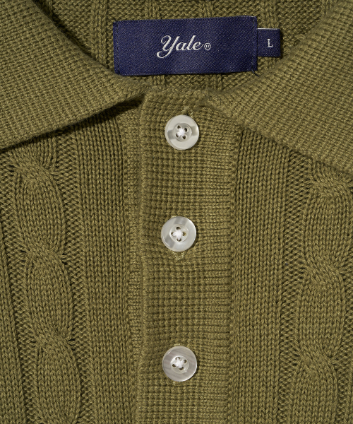 YALE(イェール)の「ケーブルポロニット_カーキ(ニット/セーター・レディース・その他・SMALL/MEDIUM/LARGE/X-LARGE)」の6枚目の写真