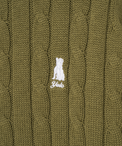 YALE(イェール)の「ケーブルポロニット_カーキ(ニット/セーター・レディース・その他・SMALL/MEDIUM/LARGE/X-LARGE)」の7枚目の写真