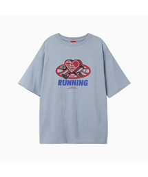 New Big Hearttrack Graphic T Shirt_Skyblue