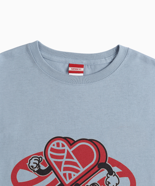 MENASOO(ミナス)の「New Big Hearttrack Graphic T Shirt_Skyblue(Tシャツ/カットソー・レディース・スカイブルー・1/2/3)」の6枚目の写真