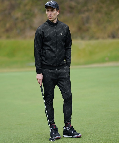DIVINER GOLF】ポンチ総柄ロゴスタンドジャケット メンズ ゴルフウェア