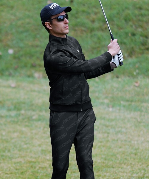 DIVINER GOLF】ポンチ総柄ロゴスタンドジャケット メンズ ゴルフウェア