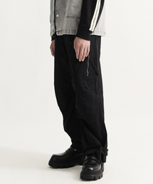 DRAW.M（ドローエム）の「ジッパーディテールパーティグコットンパンツ（ブラック）（その他パンツ）」