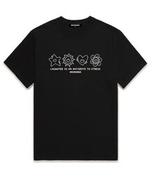 OUSE（オウズ）の「Happy Emoticon logo oversized short-sleeved T-shirt (DS019) black（Tシャツ/カットソー・メンズ）」