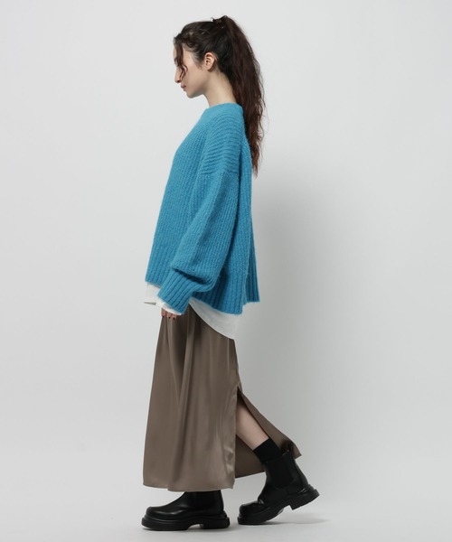 niko and...（ニコアンド）の「アルパカウールMIXアゼプルオーバー（ニット/セーター・レディース・チャコール/ライトグレー/イエロー/ブルー・LARGE/MEDIUM）」の17枚目の写真